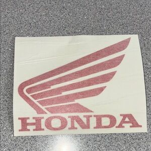 Honda Wing Red Clear Background Decal Sticker